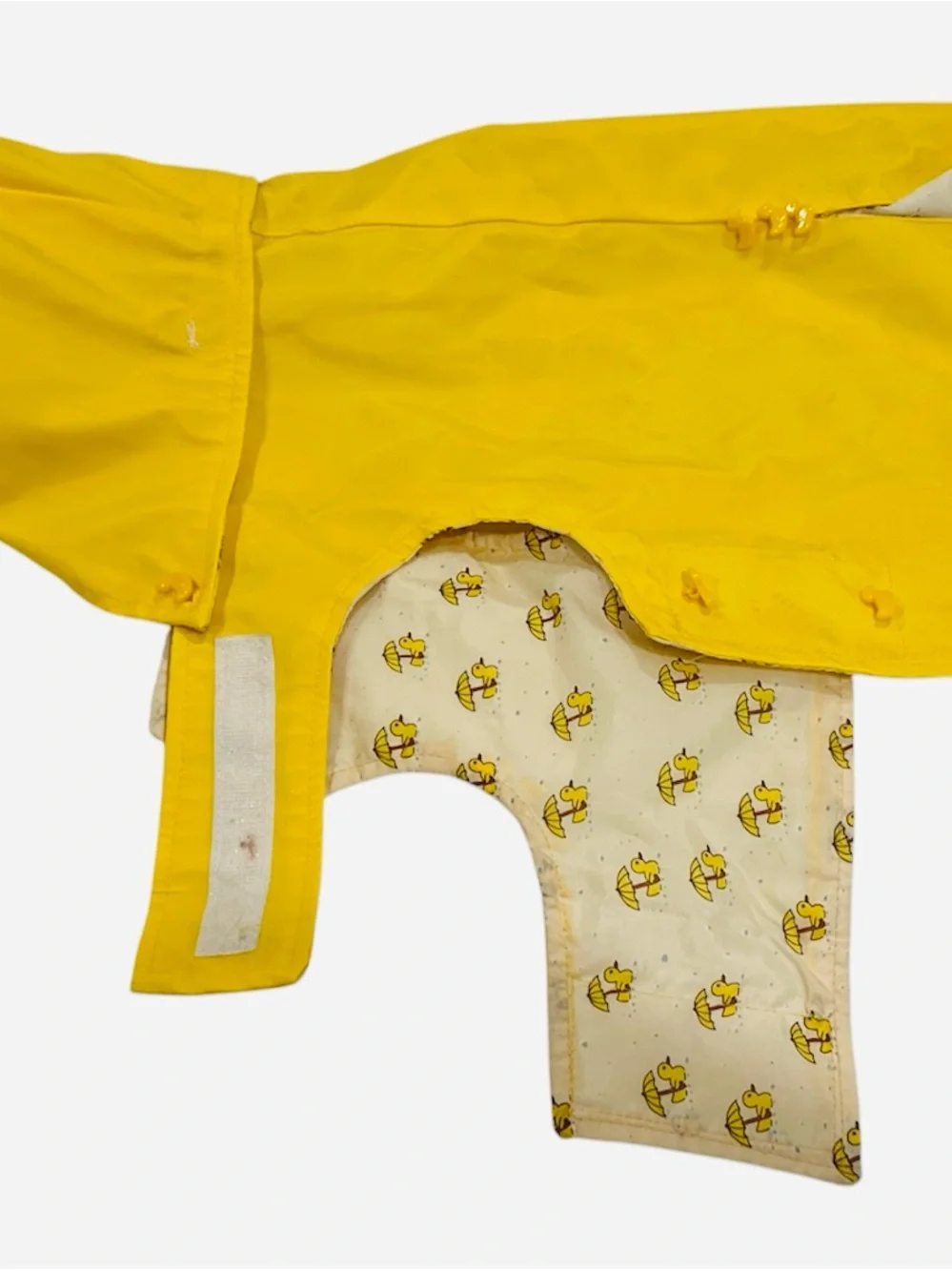 Dog Yellow Raincoat with Lining- size Large